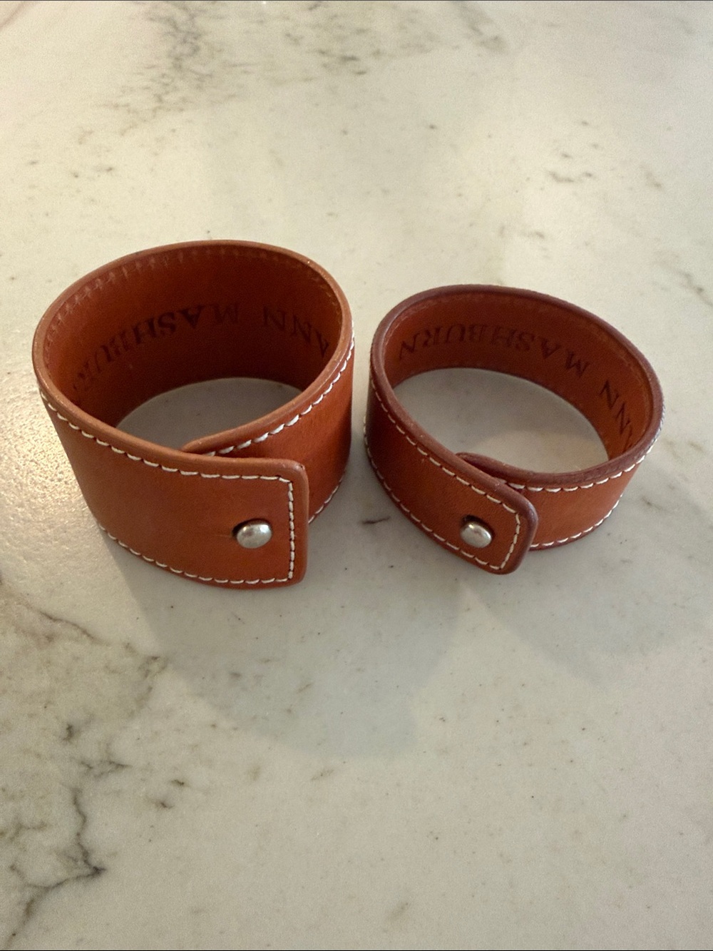 Ann Mashburn leather cuff bracelets